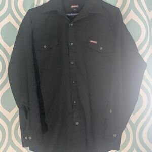 Dickies Black Casual Button Down Shirt